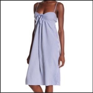 Velvet Torch Pin Stripe Midi Dress